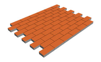  Брусчатка Выбор Прямоугольник 2.П.4 40 мм. Оранжевый: внешний вид