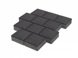  Тротуарная плитка Stellard Квадрат 200х200х60 мм Черный: внешний вид